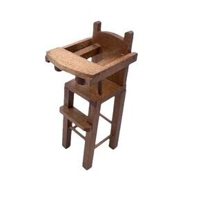 Concord Miniature Wooden High Chair Dollhouse Miniature 1:12